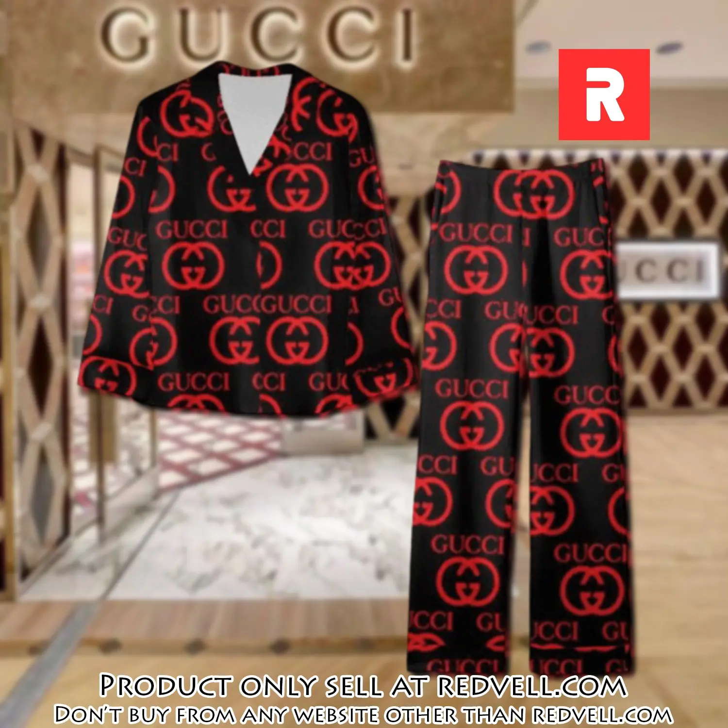 Trending luxury gc satin pajama set pjs1063 rv5546870